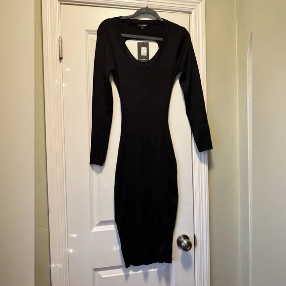 Fashion Nova Classic Black Long Sleeve Dress - Picture 1 of 4